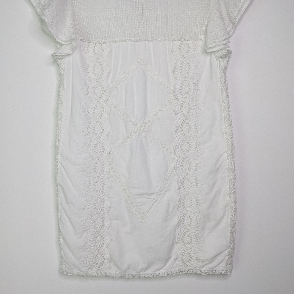 Tularosa Eyelet Clayton Mini Dress in Cloud S EUC - Picture 9 of 14